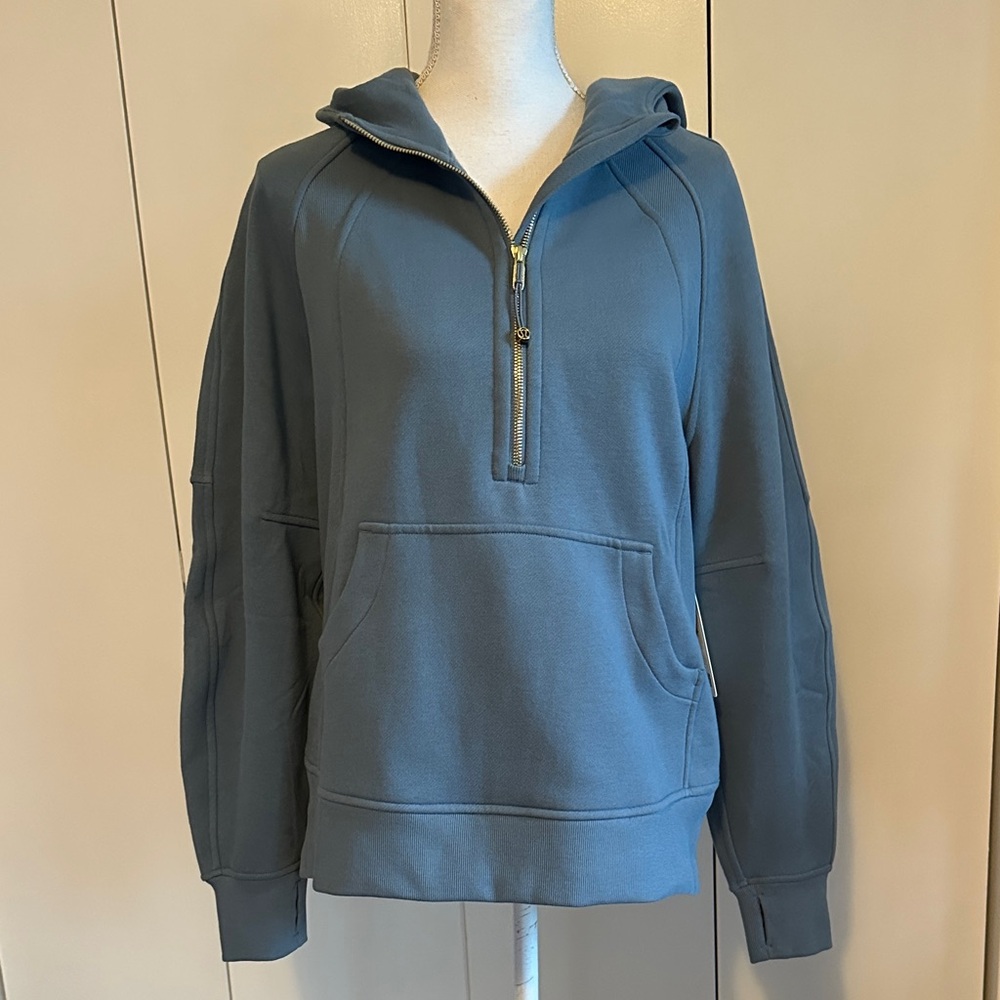 lululemon Scuba Oversized Half-Zip Hoodie *Long | Steel Blue/Gold